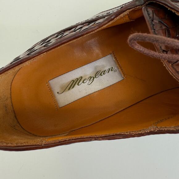 Vtg Mezlan Mens Oxford Shoes Woven Leather Dress Formal Ocana 27428 Size 11 main image 5
